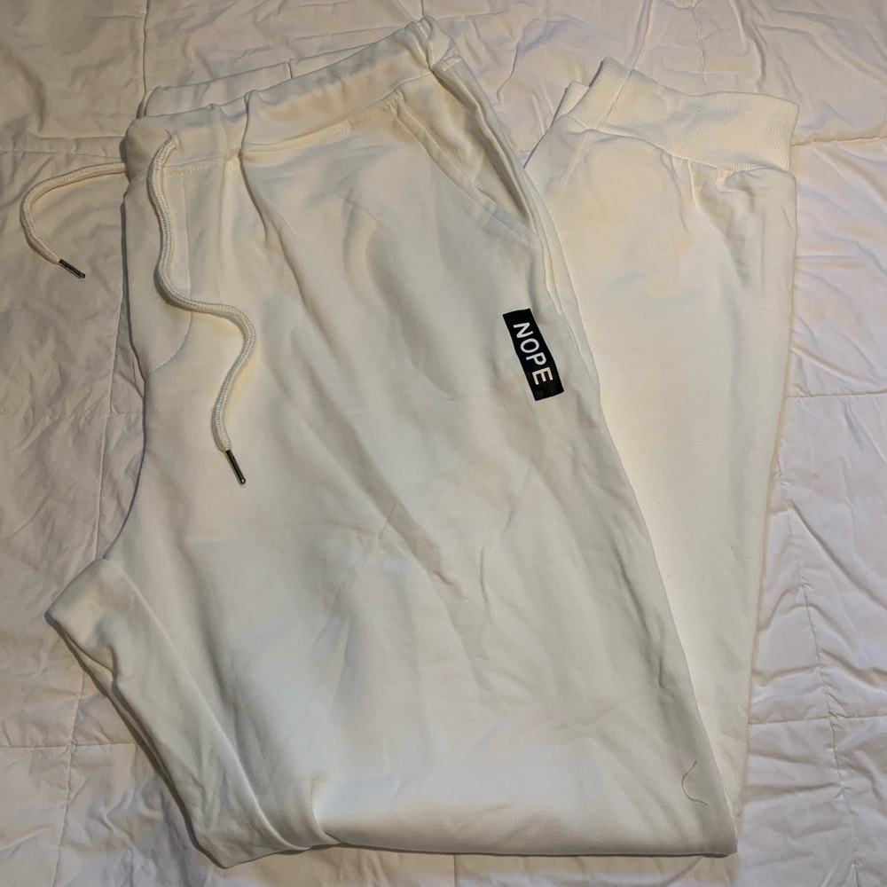 SHEIN White XL Joggers